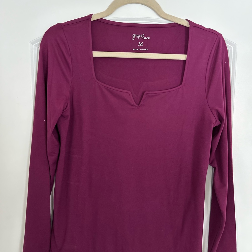 Grace & Lace Women's Purple Top